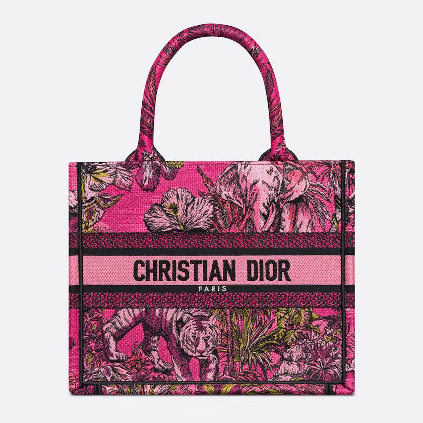 Túi Dior Small Dior Book Tote Fuchsia Multicolor